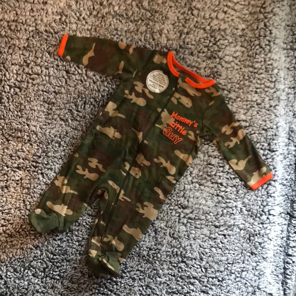 Camo zipper footed sleeper